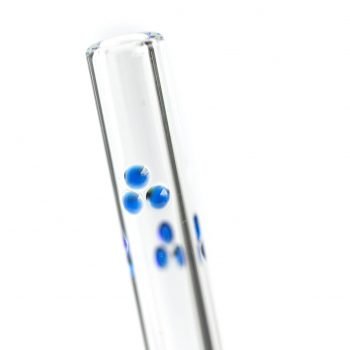 Dots glass drinking straw