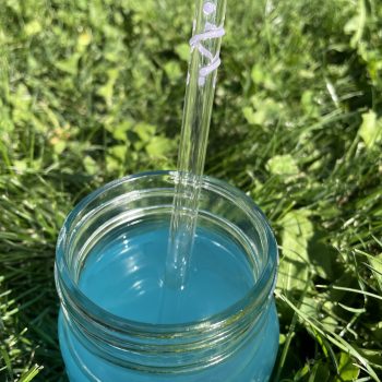 12 inch Spiral Wrap Glass Straw