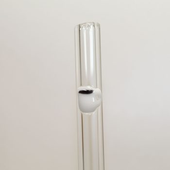 Coffee cup accent glass straw