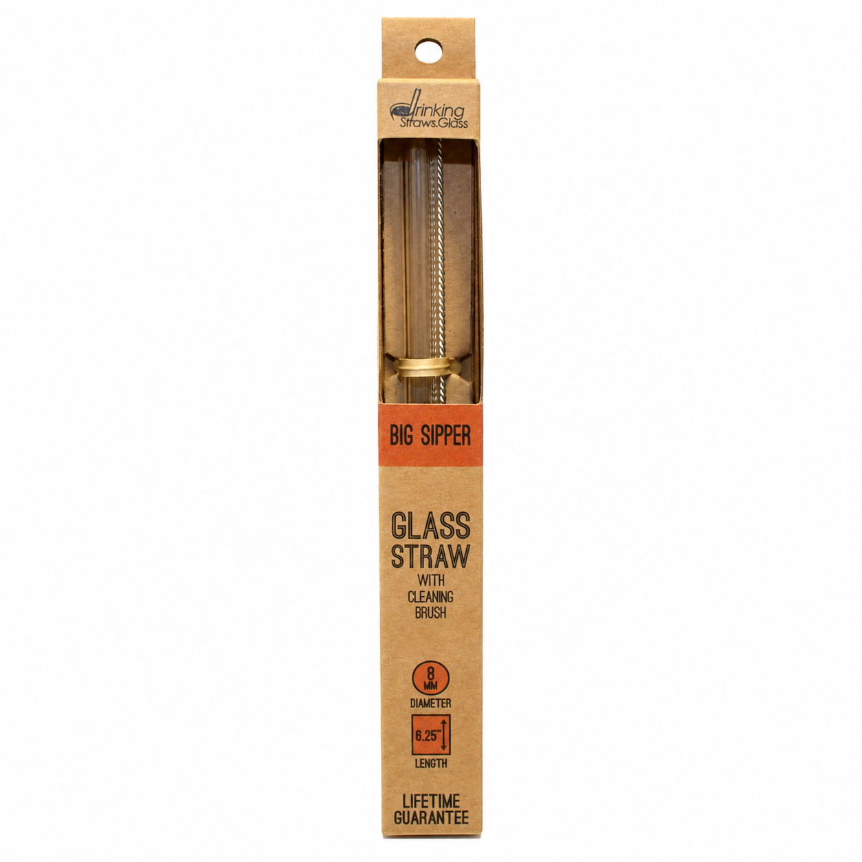 Big Sipper 8mm Glass Straw with Cleaning Brush - Image 3