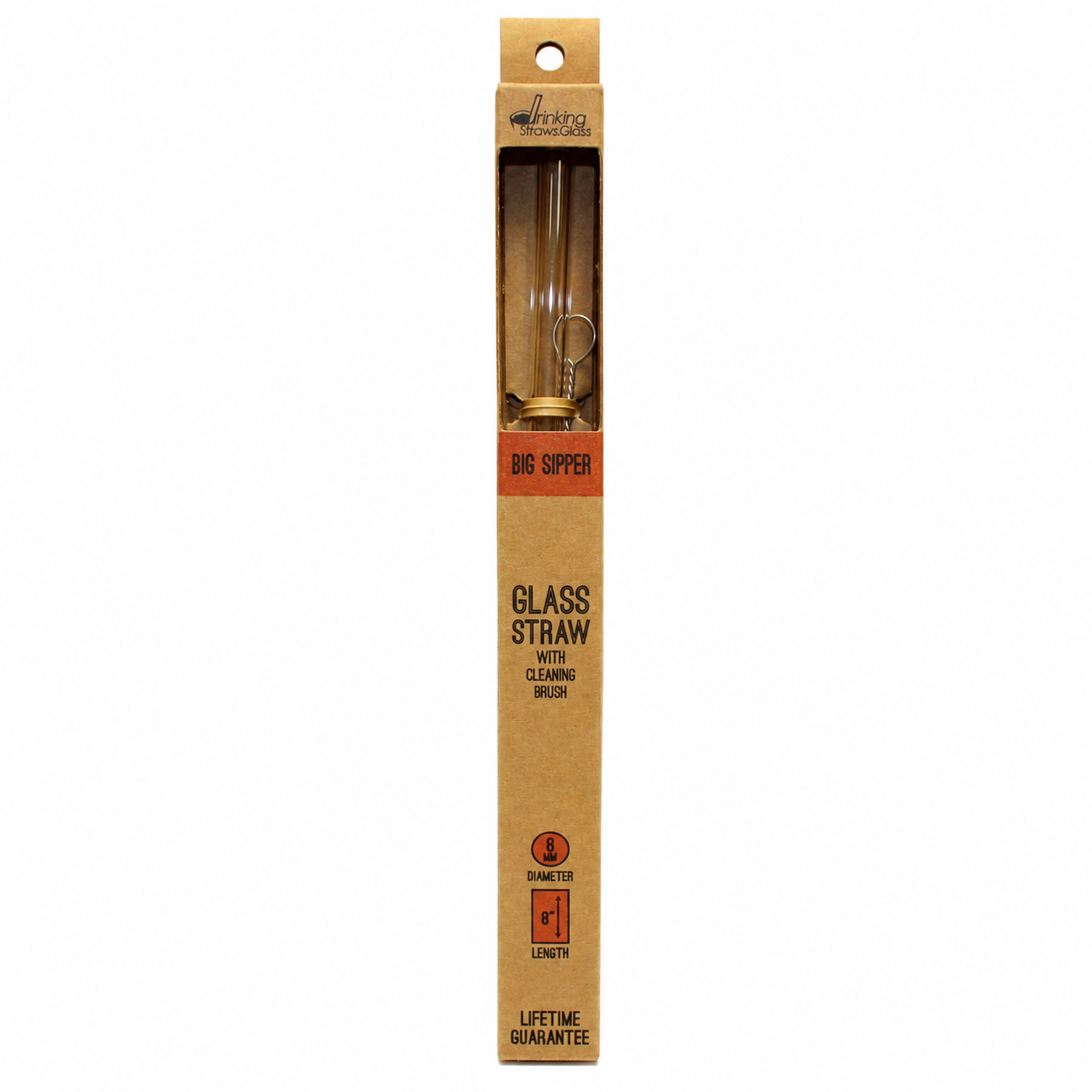 Big Sipper 8mm Glass Straw with Cleaning Brush - Image 4