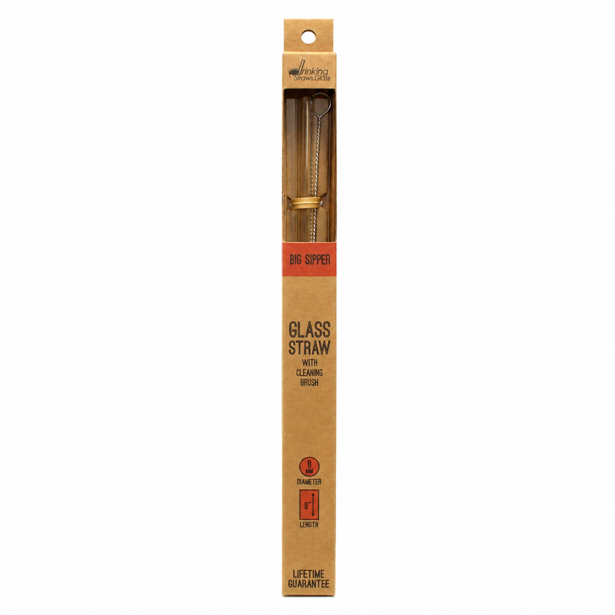 Big Sipper 8mm Glass Straw with Cleaning Brush - Image 5