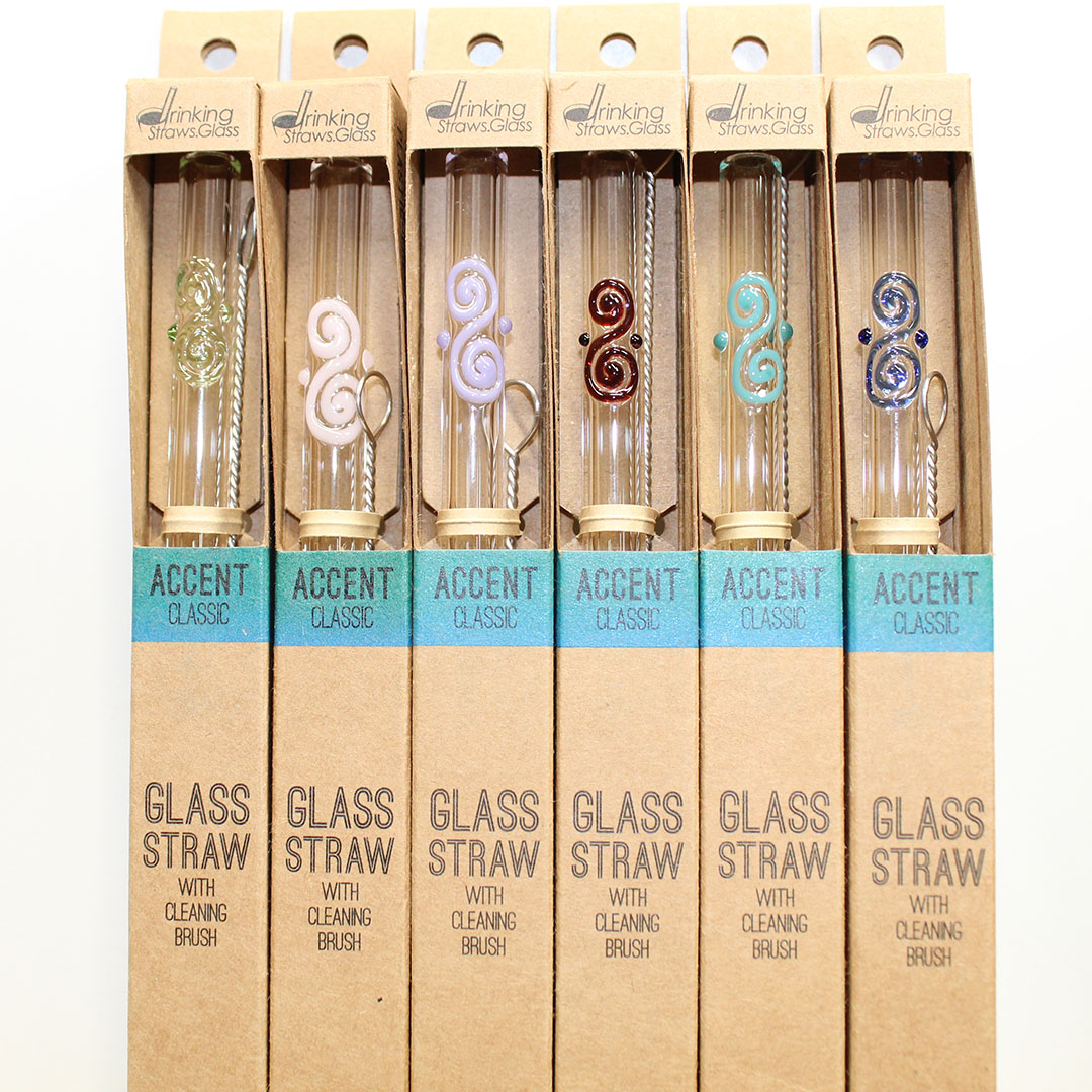 Double Spiral Glass Straw Travel Set - Image 4