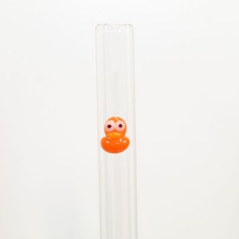 12 inch Custom Color Rubber Duck Glass Straw