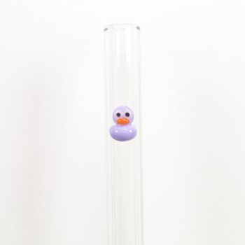 12 inch Custom Color Rubber Duck Glass Straw