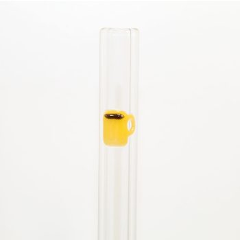 12 inch Custom Color Coffee Cup Glass Straw
